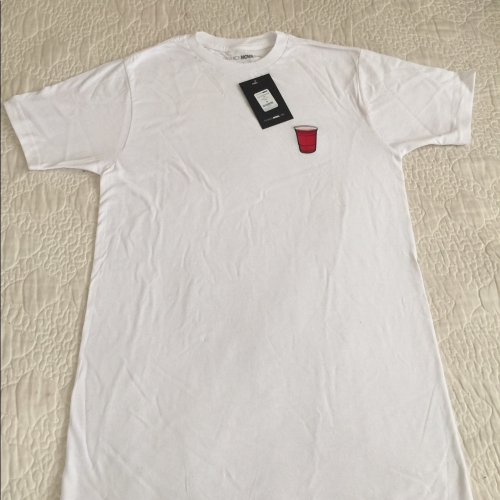 cup short sleeve tee in white Fashion Nova Men